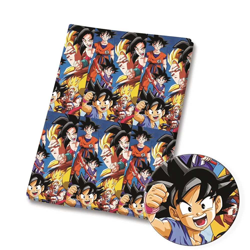 100 cotton dragon ball Anime peripherals Fabric 140*50cm Sewing Patchwork Quilting Baby Dress Printed Fabric Sewing Kids