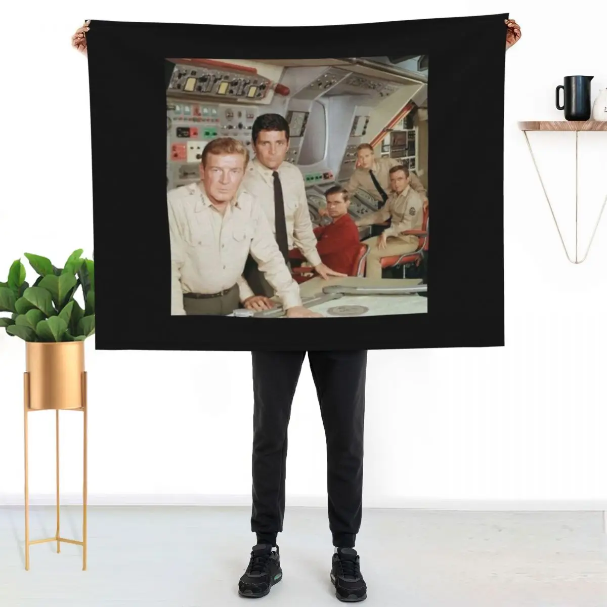 crew of the submarine SSRN Seaview Throw Blanket Thins Soft Luxury Baby Quilt Nap Blankets