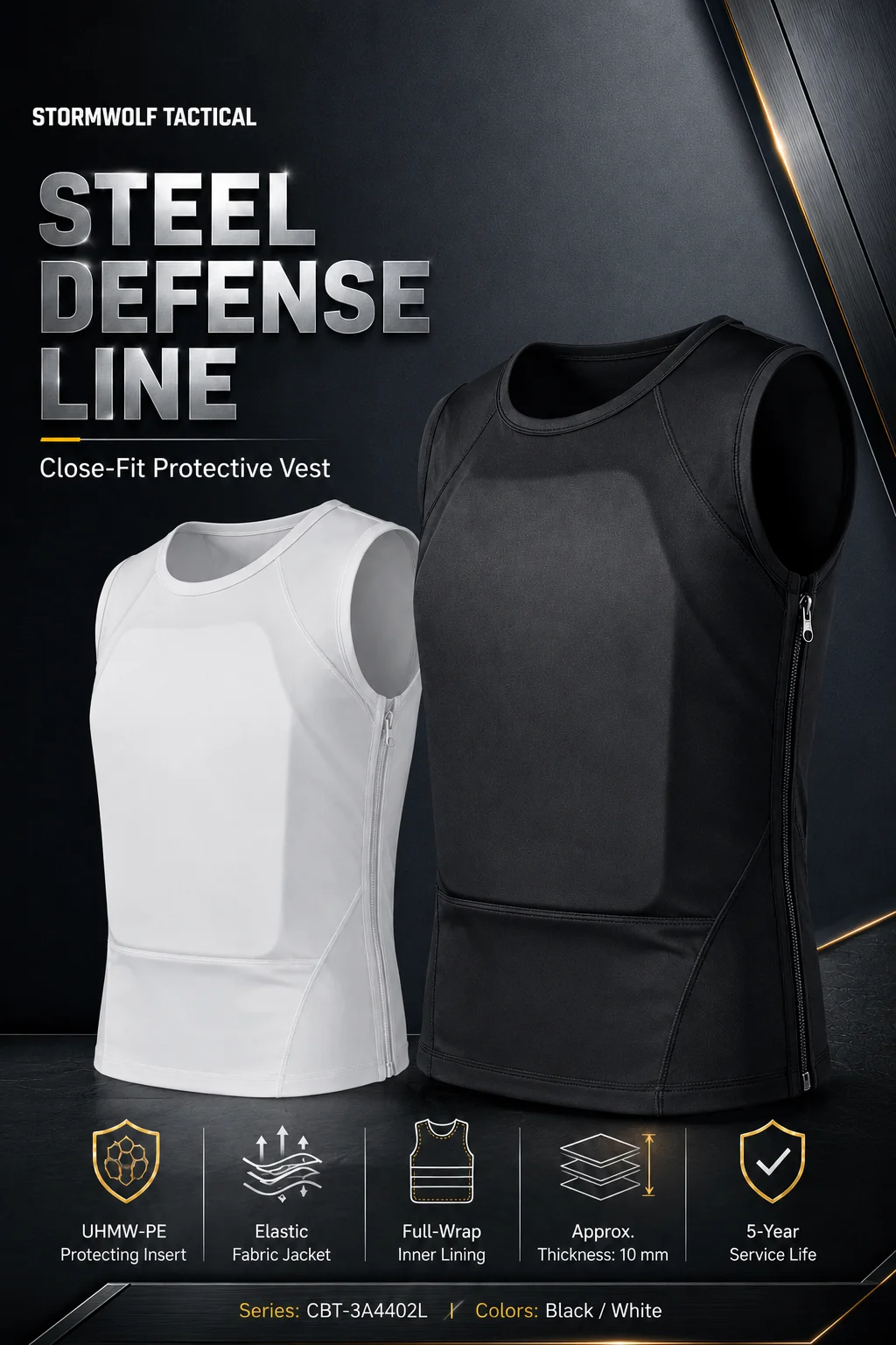 Verstellbare ärmellose taktische Weste mit MOLLE-Gurtband, leichte modulare Weste für Airsoft, Jagd, CS, Wargame, Outdoor-Aktivitäten – Detail 3
