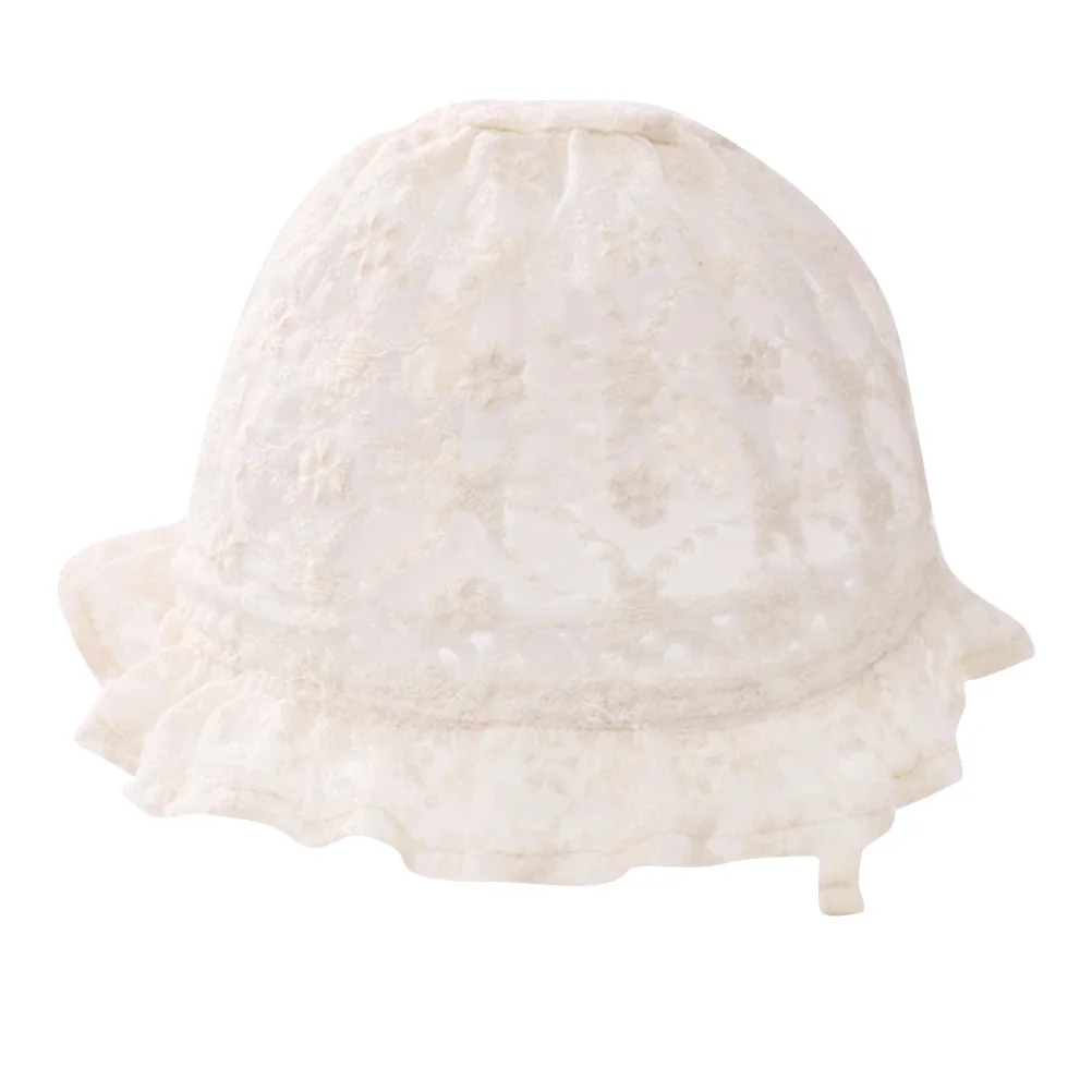 

Lace Princess Bonnet For Baby Girl Floral Headband Air Permeable Cute Hat Spring Summer Photography Accessory Yellow