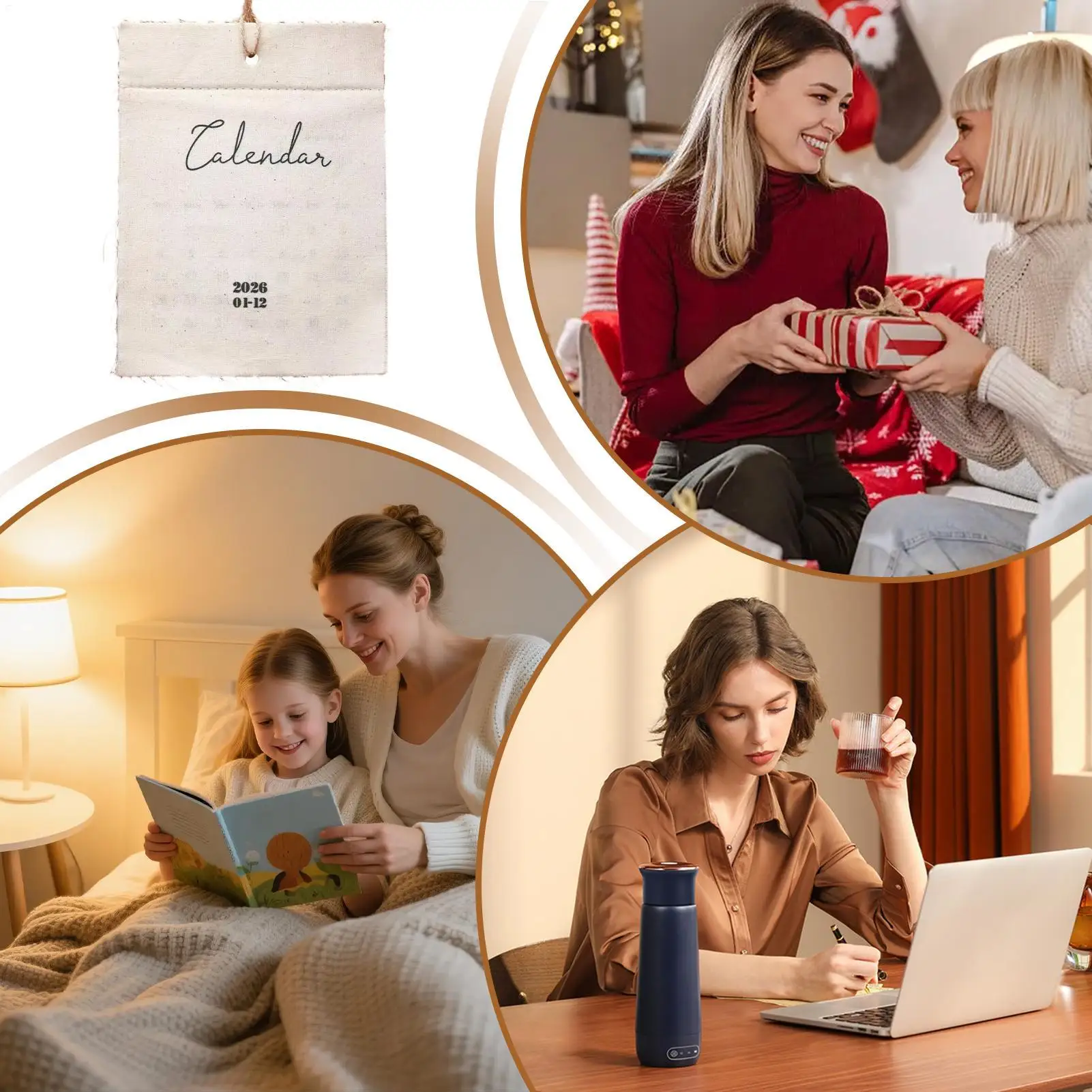 

Calendar 2026 Wall 12-Month Textile Yearly Planner Fabric Monthly Calendar For Home Living Room Bedroom Study Homeowners School