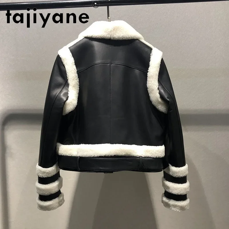 Takiyane – veste en cuir 2020 véritable et peau de mouton pour femme, manteaux en fourrure d'agneau de haute qualité, modèle TN1658, 100%