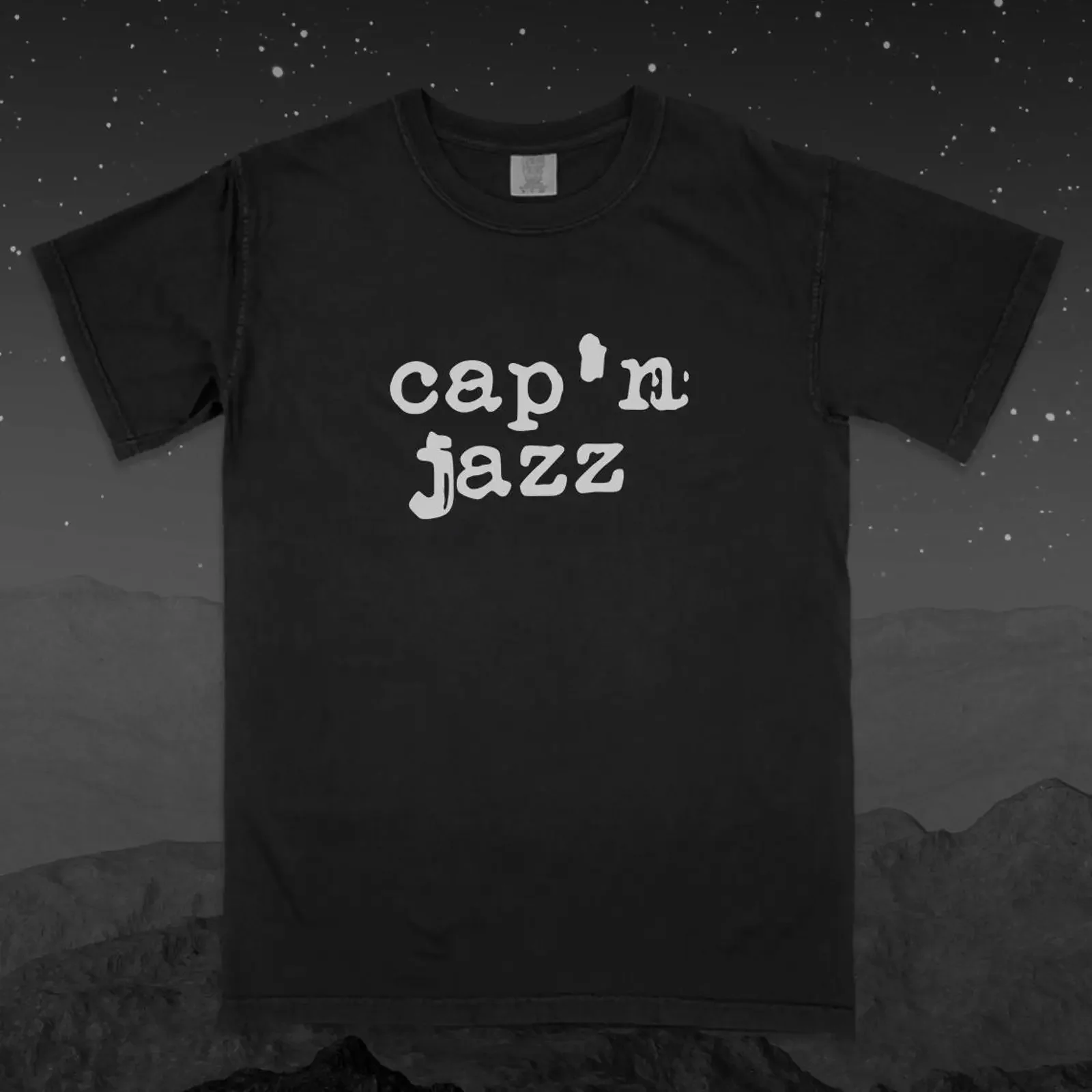 Cap amp 39 n Jazz Logo T Shirt Emo Punk Band Merch vintage Washed Slightly designer clothes Comfortable fashion Stretched