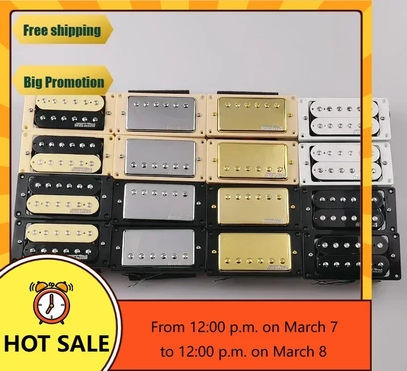 

Q-X Music Store - Wilkinson Ainico5 Humbucker Electric Guitar Pickup for LP Standard Guitar + Free Orange 473 200V Capacitor