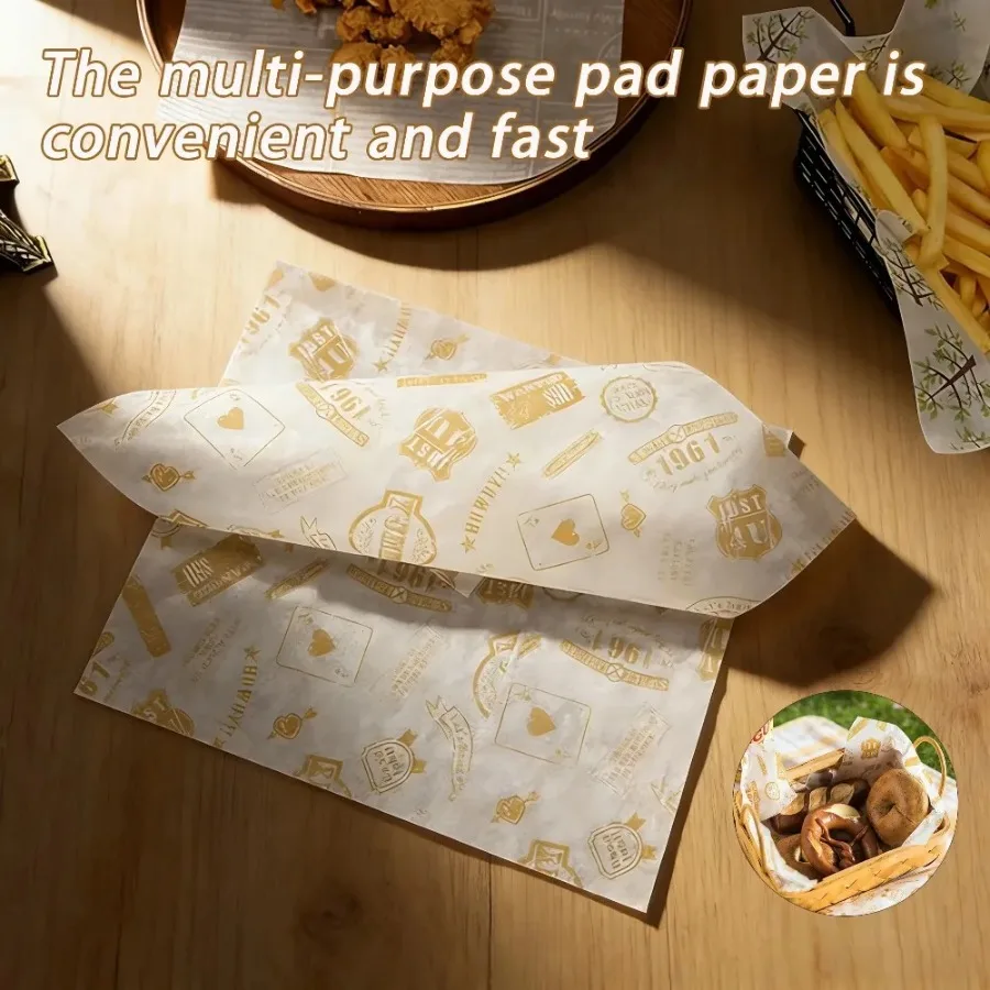 Multi-Purpose Reusable Pad Paper, Oil-Proof & Non-Stick Paper for Baking, Cooking, Packaging & Crafts (Yellow) - Image 5