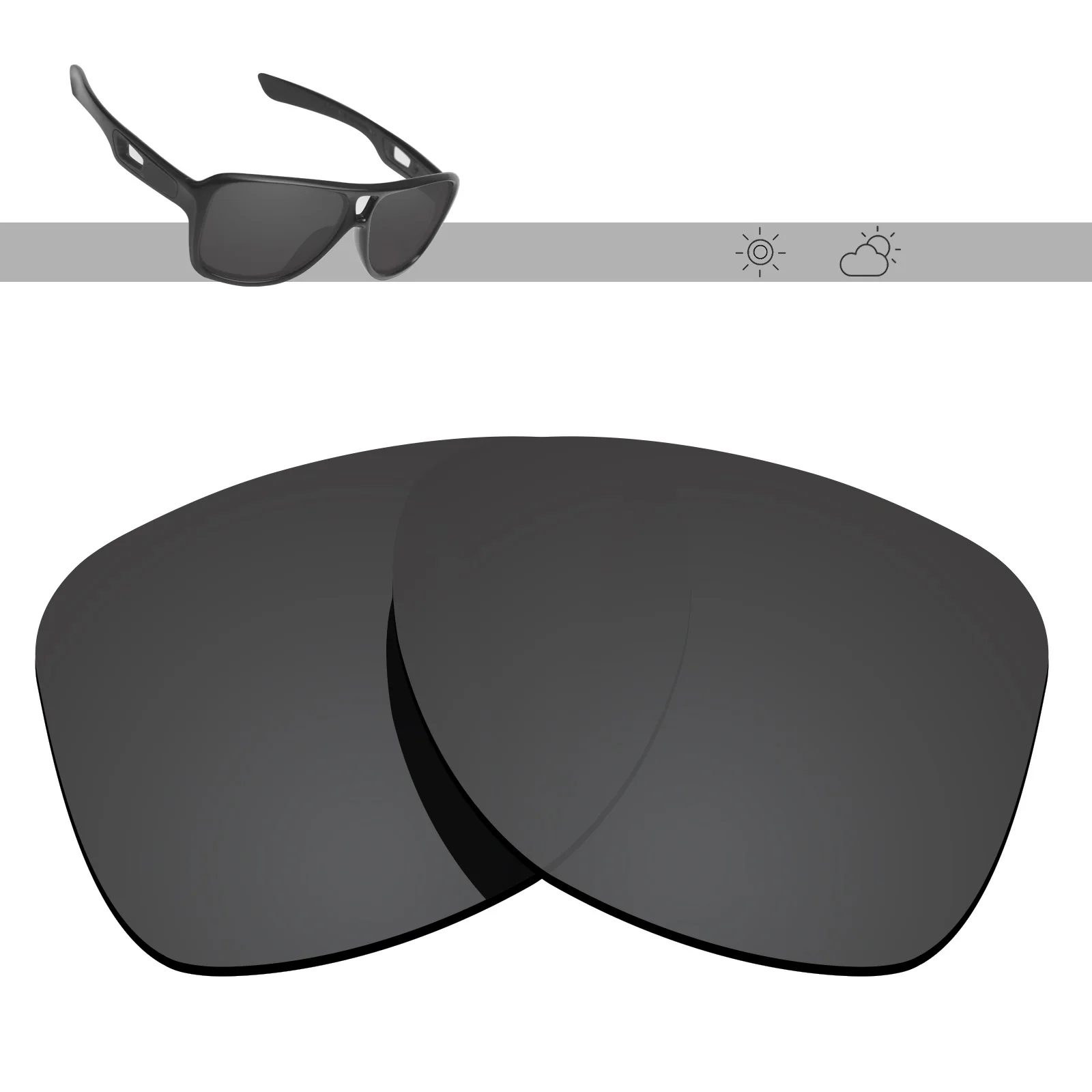 Glintbay Polarized Replacement Sunglasses Lenses for Oakley Dispatch 2 OO9150 61mm-Multiple Options