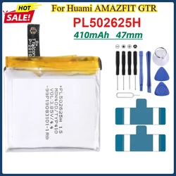 410mAh High Quality PL502625H Battery Replacement For Huami AMAZFIT GTR 47mm Smart Sport Watch Batteries+Free Tools