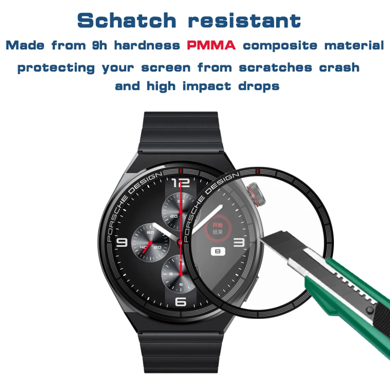 For Huawei Watch GT3 Pro 43mm 46mm Porsche Clear Full Cover PMMA  Hydrogel Film Screen Protector (Not Tempered Glass)