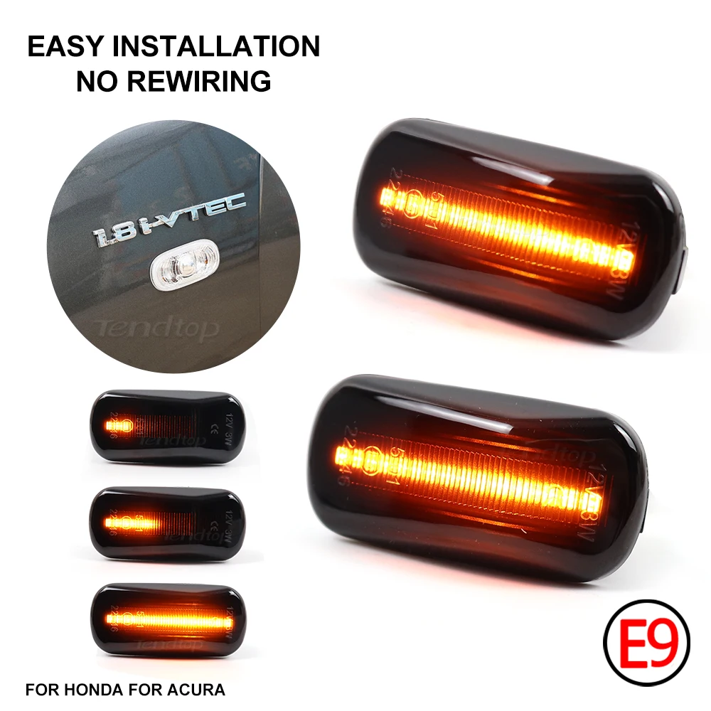 Amber Dynamic Blinker Side Marker Turn Signal Lamp For Honda CRV Accord Civic City Fit Jazz Stream HRV S2000 Odyssey