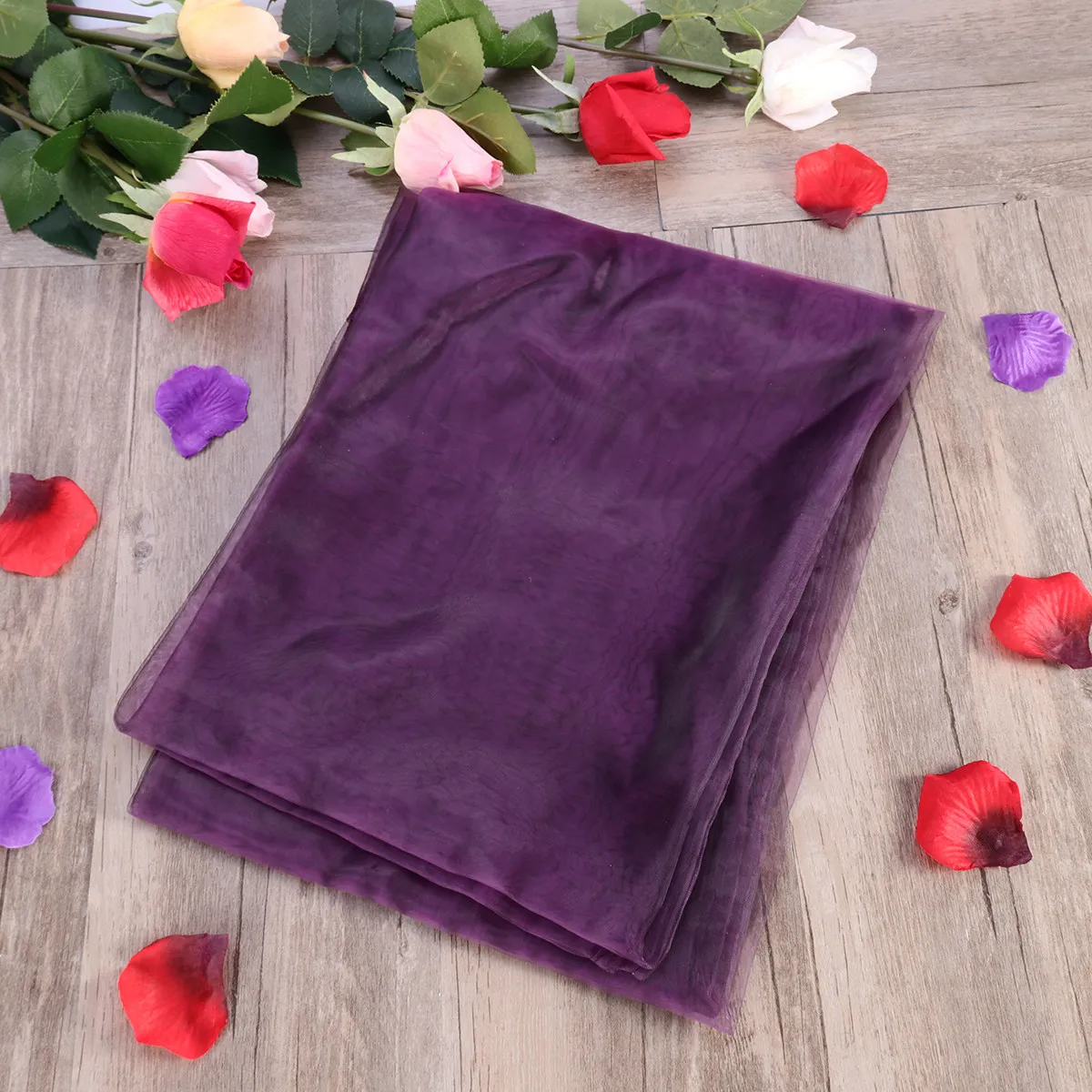 Dark Purple Solid Color Transparent Voile Curtains Wedding Bedroom Window Screen Sheer Tulle Deep Purple Transparent Curtains