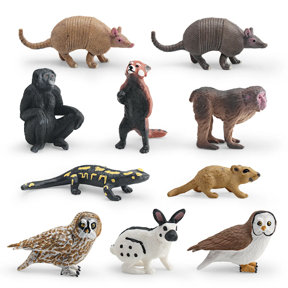 Cross-Border Simulation Wild Animal Models Children Cognitive Toys Armadillo Fire Salamander Panda Monkey Mouse Rabbit