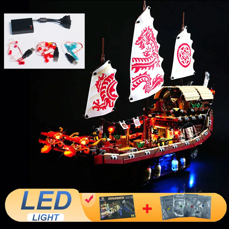 

Комплект светодиодных фонарей для LEGO 06057, совместимая с лодкой Destiny 70618, лампа «сделай сам», подарок (не включает строительные блоки, наборы кирпичей, наборы моделей)