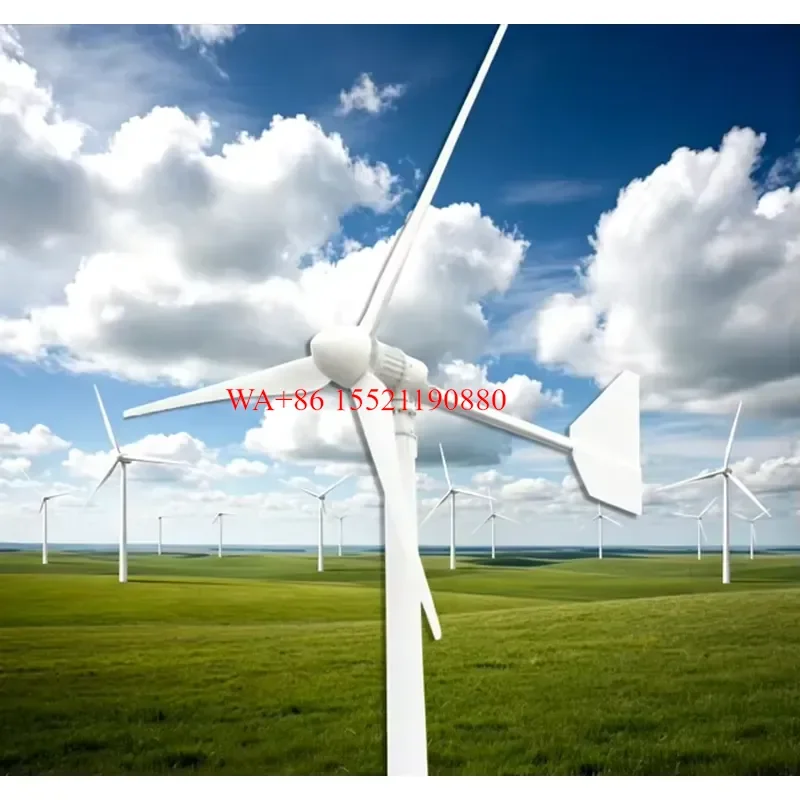 WMWMNU 5KW Commercial Wind Turbine Generator Hybrid Solar Wind System 48V 96V 120V 220V Output for Industrial Application
