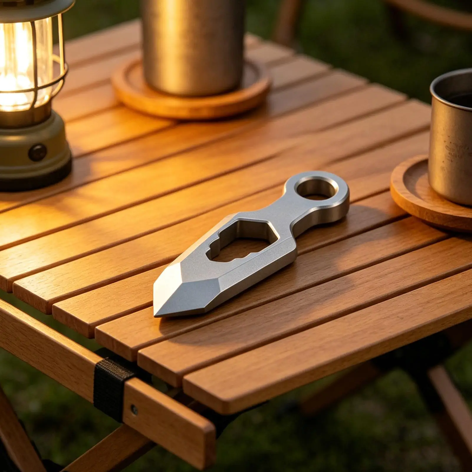 

Titanium Pry Bar Keychain Multifunctional Portable Heavy Duty Bottle Opener Mini Pry Bar For Camping Outdoor Adventure Travel