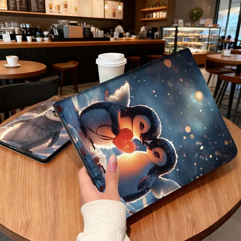 

Cartoon Penguin Snow Sunlight For iPad Pro Air 5th 6th 7th 13 M3 M4 M5 12.9 13.3 inch 2018 2022 2024 2025 Tablet Case