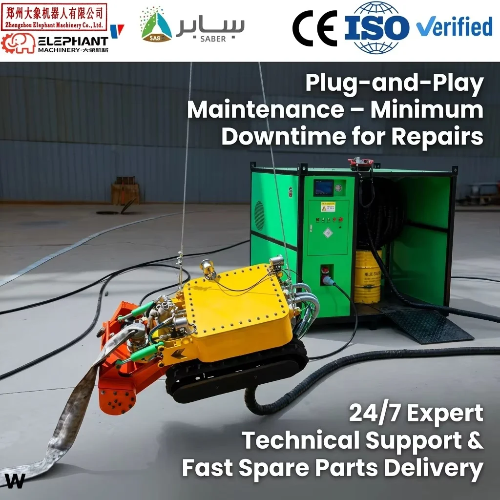 Municipal Sewage Culvert Dredging Machine Submersible Tracked Dredging Robot for Power Plant Cooling Tower Desilting