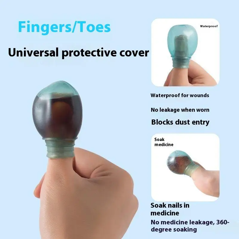 2Pcs Soft Silicone Toe Sleeves Toe Protectors, Reduce Friction Prevents Nail Insertion For Wound Care And Cutaneous Infections