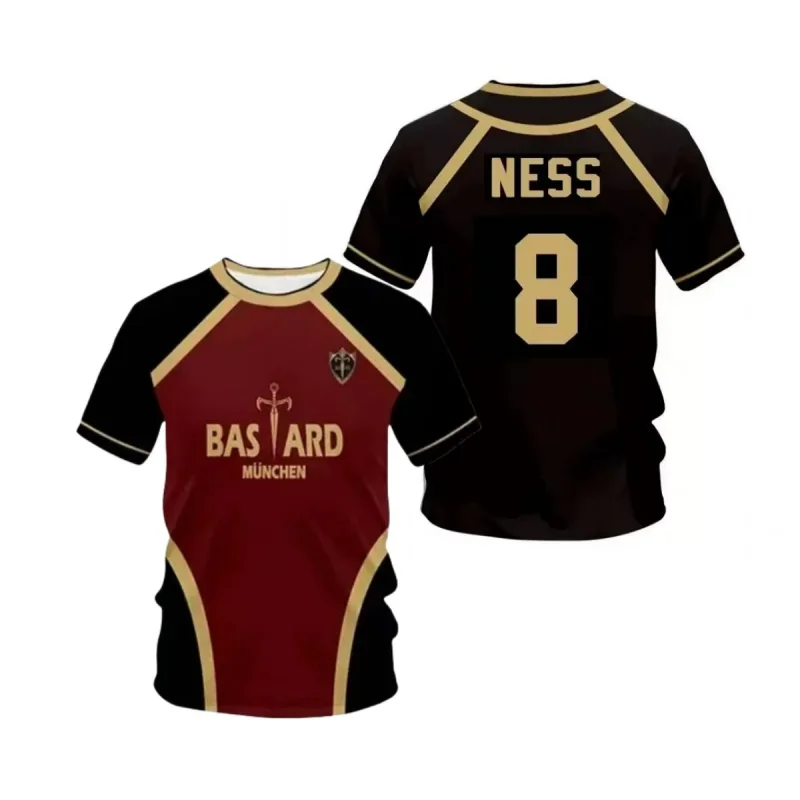 Japan Anime Michael Kaiser Shirt Isagi Cosplay Costumes Bastard Munchen Yukimiya Reo Ness Hiori Football Shirt Men's 3D Printing