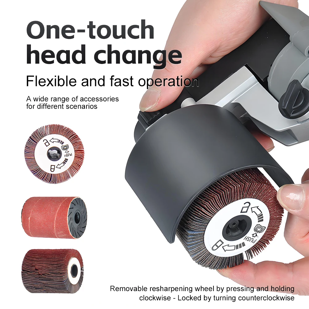 Drawing Machine Portable Stainless Steel Drawing Machine Electric Belt Sander Polishing Drawing Machine for Flat Metal Wood