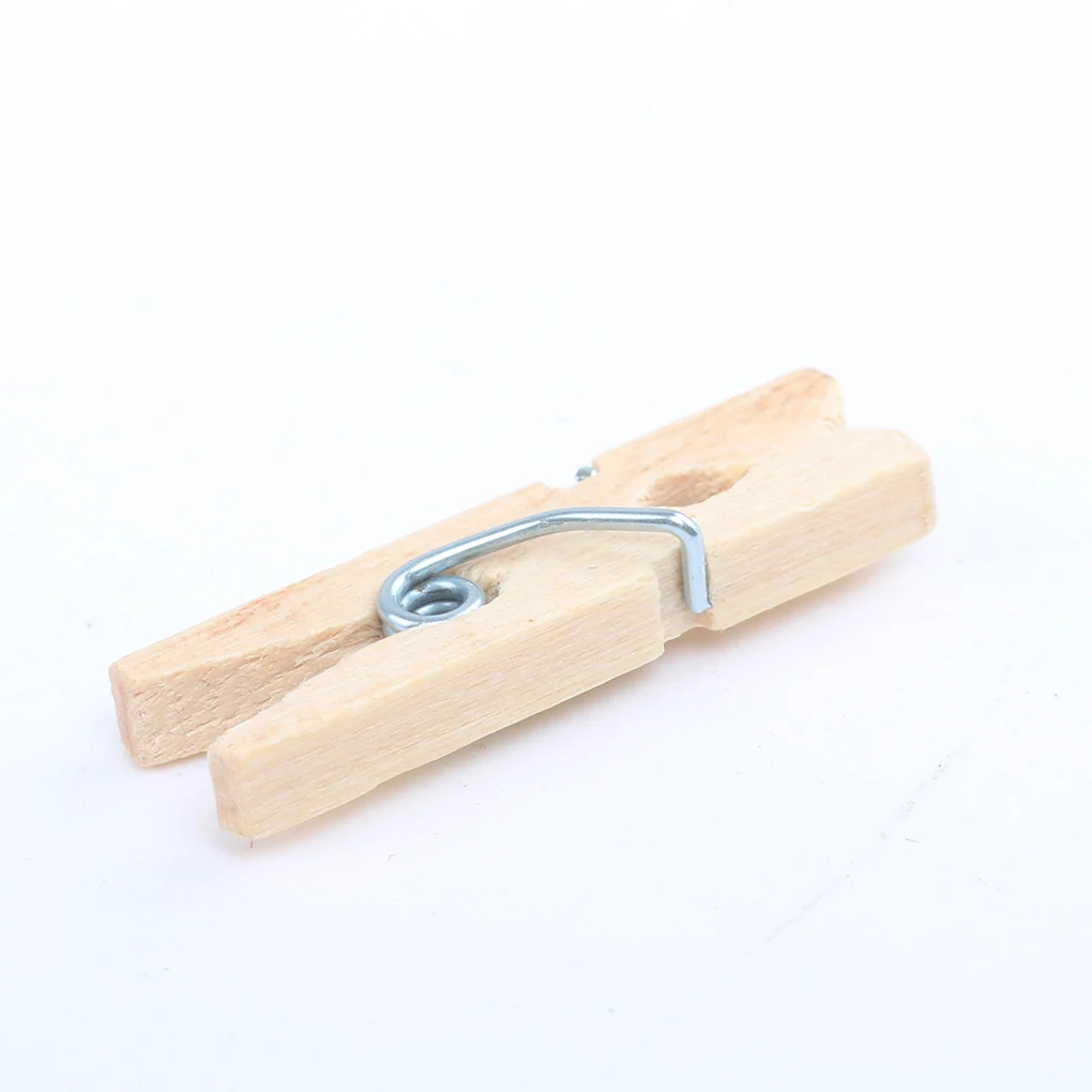 Clip de madera para álbum de fotos, juego de pinzas para colgar en la pared, Mini pinzas para ropa, para el hogar, 50/100 unidades