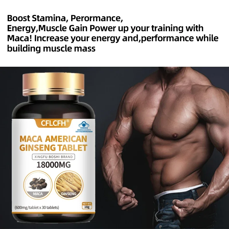 Maca Ginseng noir, 150 comprimés, augmentation de l'énergie et de l'endurance, masse musculaire, austrmasculine, équilibre, supplément pour non-OGM