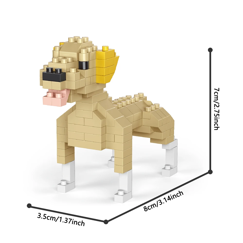 Mini teckelhond bouwstenen speelgoed voor volwassenen en kinderen: gedetailleerd en levensecht ontwerp, leuke en educatieve bouwset