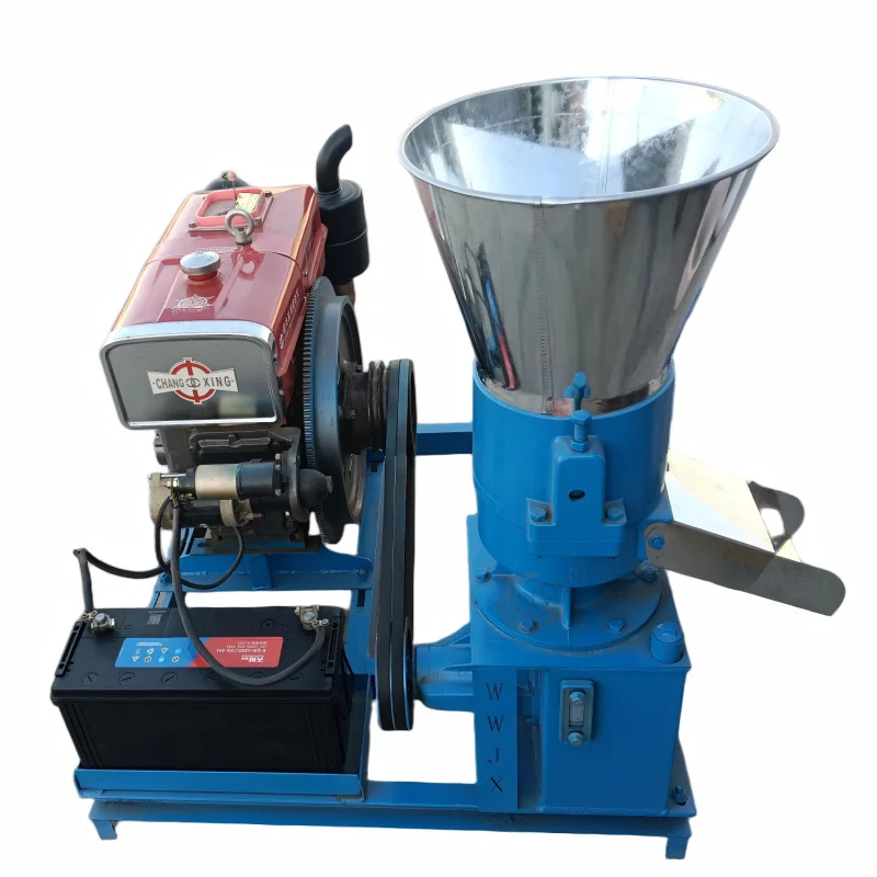 Mesin Pembuat Pakan Ternak Mobile Bertenaga Baru, Produktivitas Tinggi untuk Unggas/Sapi/Ikan, 70-120Kg/Jam