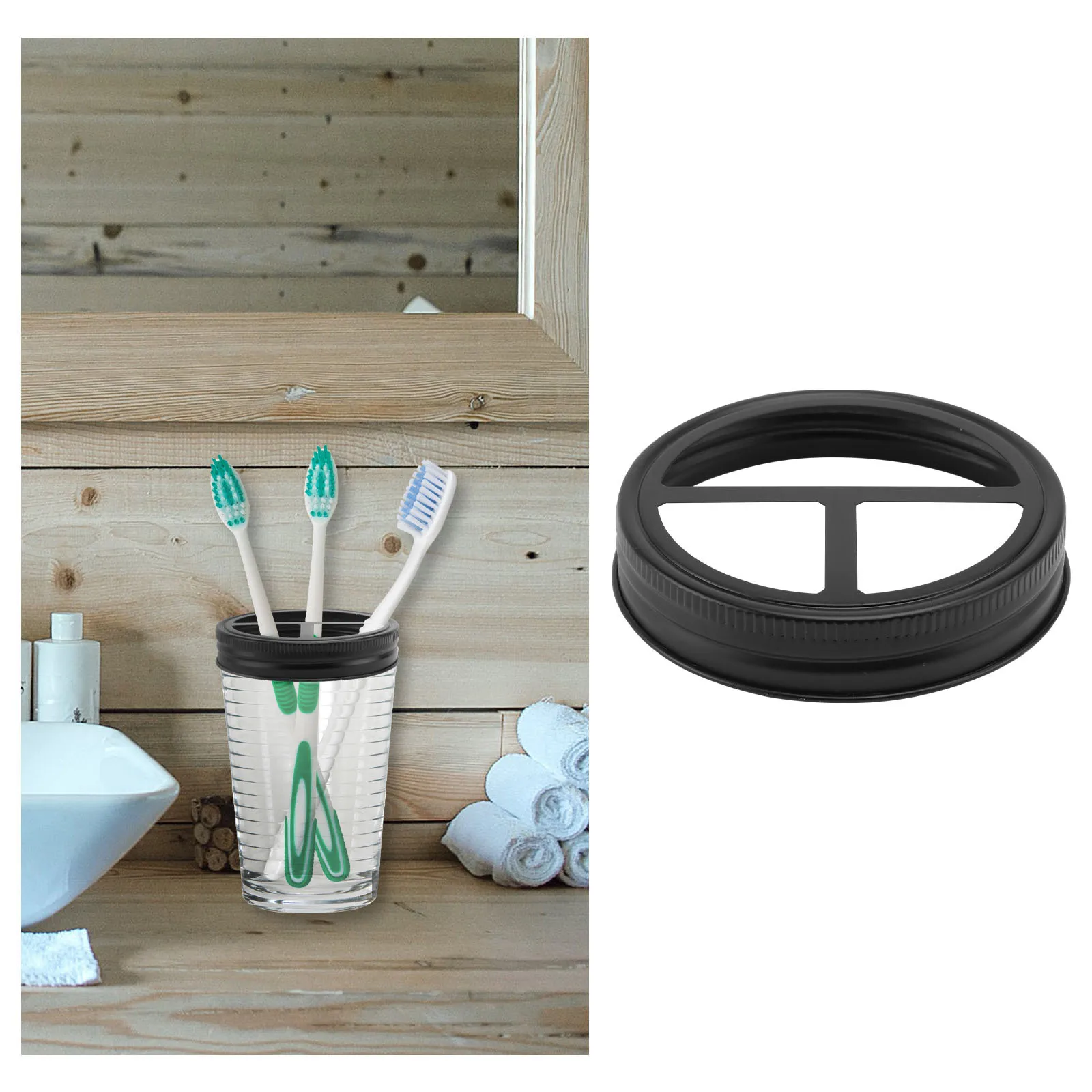 

Bathroom Jar Lid Simple Design Compartment Cover Mason Jar Replacement 1Pcs Food-Grade Material Bottle Lids Lid Cover