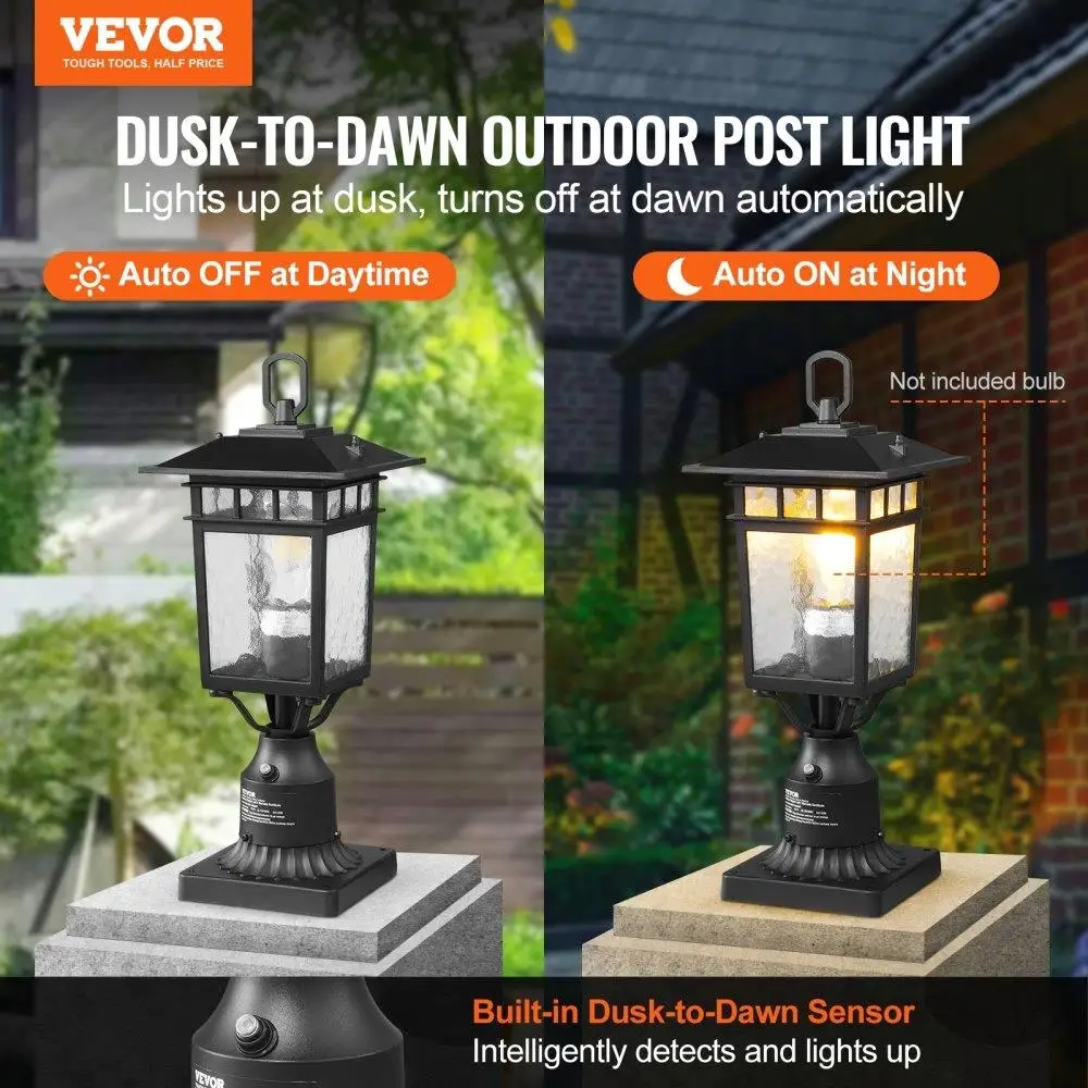2 шт. DuskDawn Outdoor LampPost LightFixture 15,75 дюйма PolePierMounted