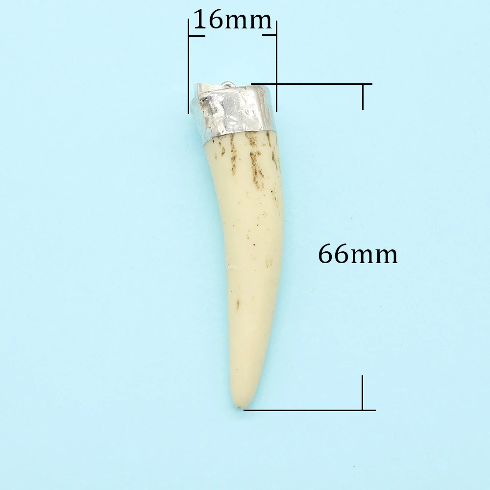 1pc Natural Wolf Tooth Shape Resin Melon Buckle Pendant Handmade Accessories Jewelry DIY Fashion Earring Necklace Earrings Charm