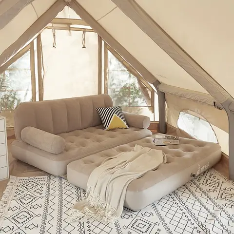 자가 팽창 캠핑 매트리스 두꺼운 초경량 자가 팽창 에어 매트리스 관광객용 침대 접이식 비치 의자 바닥 매트리스