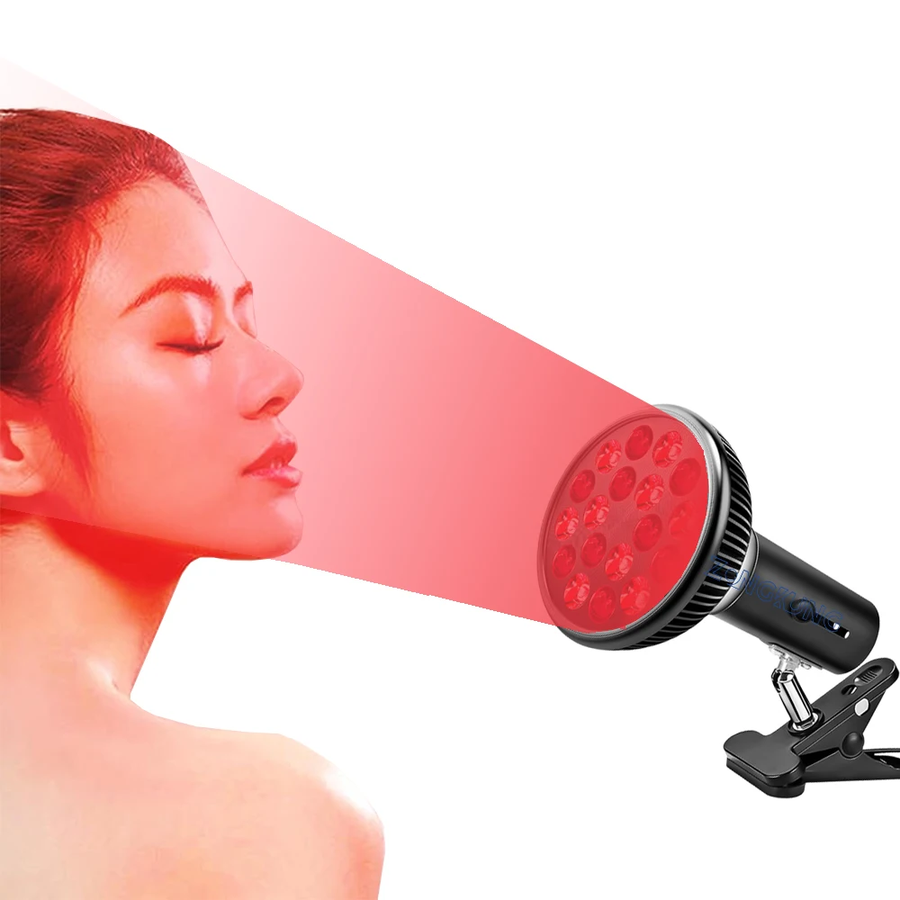 Red Light Therapy Lamp for Face 54W 660nm & 850nm Infrared Light Therapy Device for Muscle Joint Pain Relief Skin Health Tools