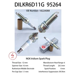 4pcs Original Iridium Platinum Spark Plug DILKR6D11G 95264 Suitable For Outlander III 2.0 4J11 LANCER VIII 1.8 4B10 OEM 1822A088