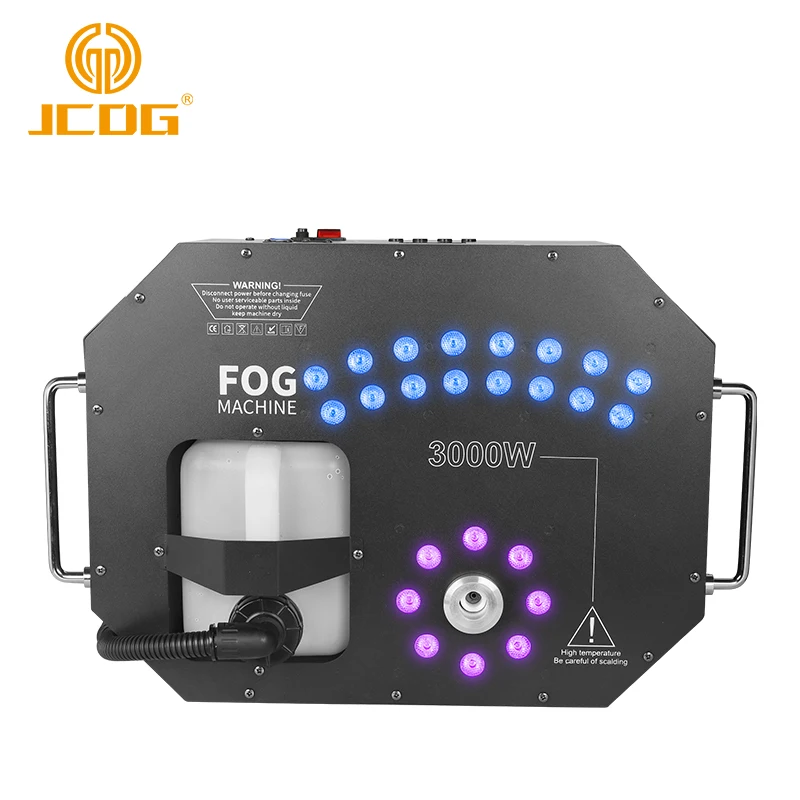 JCDG 3000w Dj Disco Output Stage Rgb Led Air Column Effect Fog Machine With Remote Dmx512 Smoke Machine Wedding Perform Hot Sell