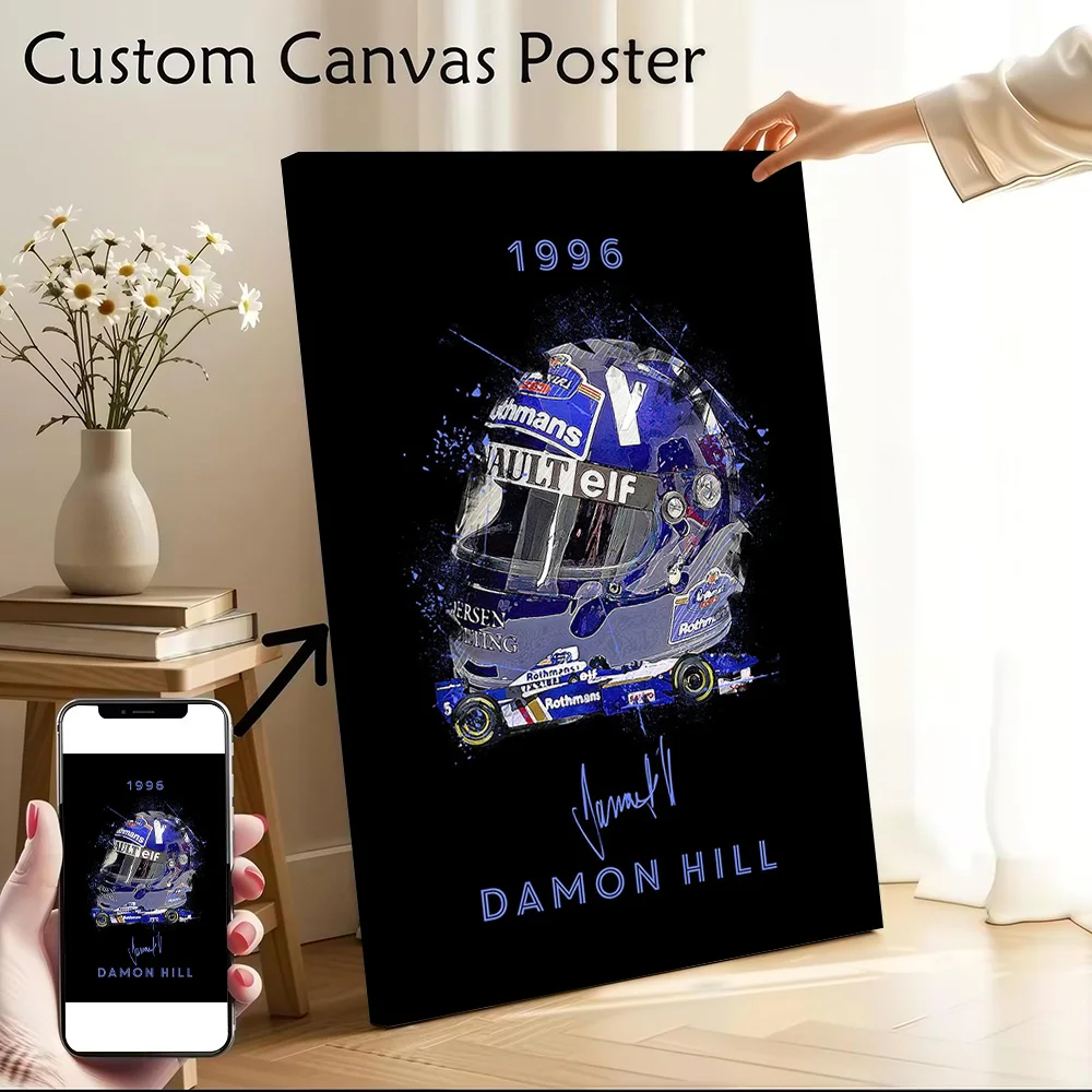 Damon Hill Printed Canvas Poster Personalized High Quality Wall Art Paintings for Decor Luxury Decoration Room Ornaments Bedroom