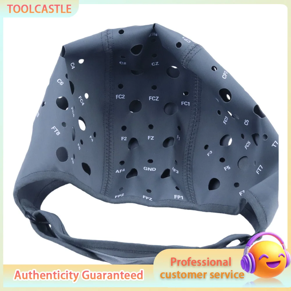 64 Channel Thin Sandwich EEG Electrode Cap Strong Elastic Brainwave Hat 10-10 System for Neurofeedback Research Monitoring