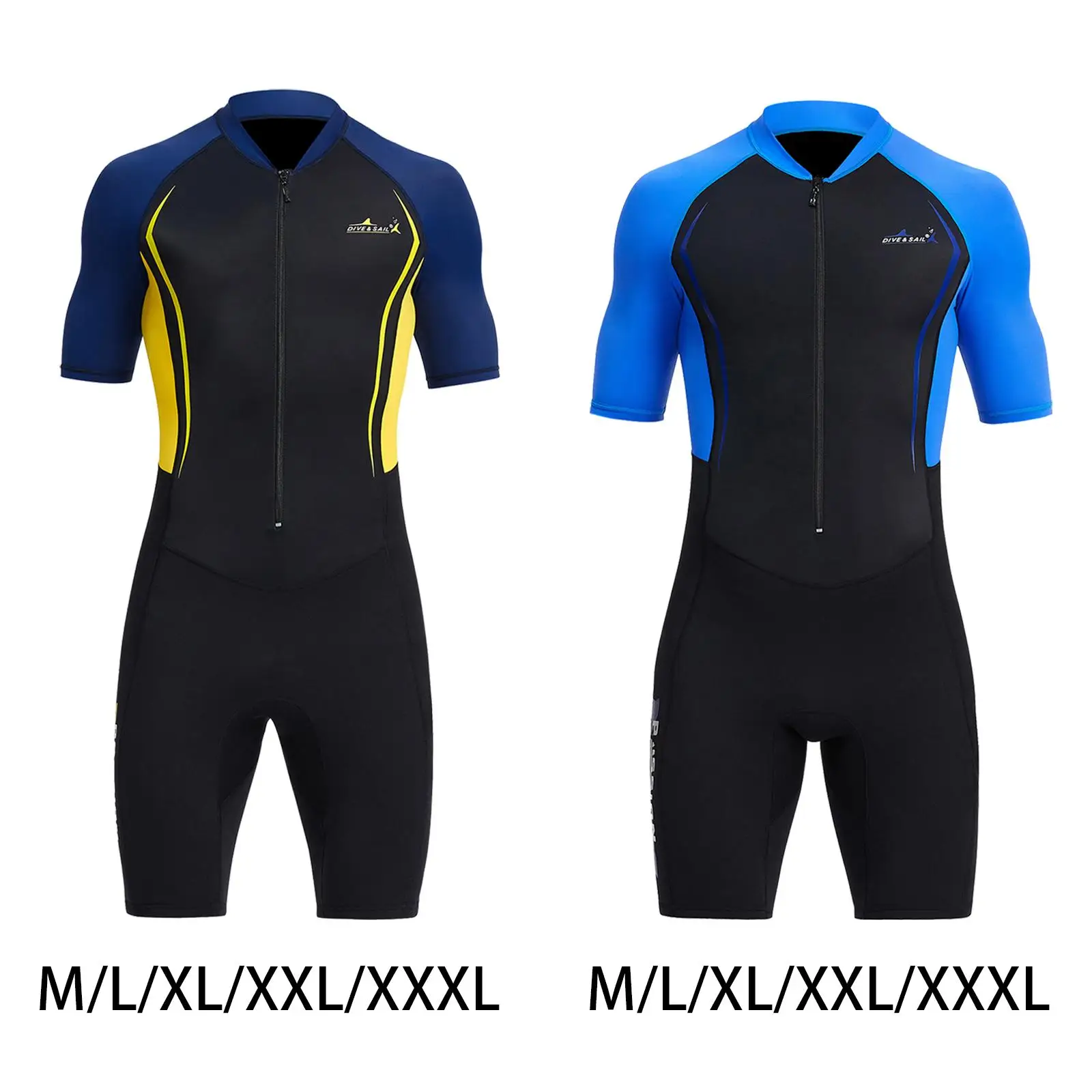 

Mens Shorty Wetsuit Sun Protective Short Sleeve Full Body 1.5mm Suit Swimsuit