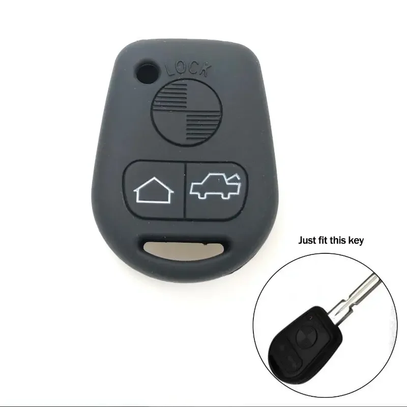 3 Button Silicone Remote Car Key Cover Case Fob For BMW E31 E32 E34 E36 E38 E39 E46 Z3 Z4 E90 E60 auto key Protect skin