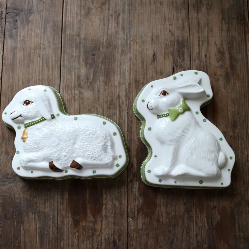 

Hard Porcelain Spring Series Rabbit Lamb Cake Mold