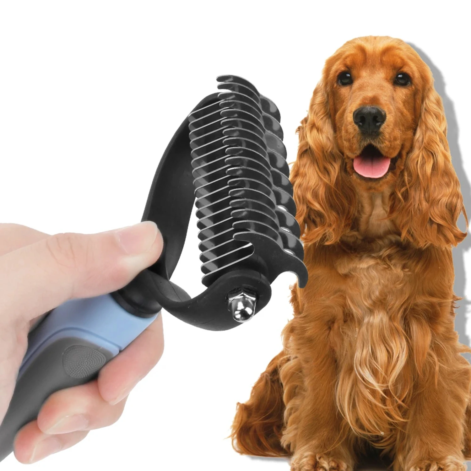 Pet Hair Remover Brush Dogs  Trimming Pet Grooming Tool  Matted Long Hair Curly Pet Deshedding Cat Brush Dog comb Dog hair dryer