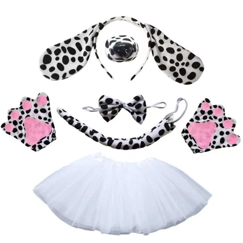 

Рождественские далматинцы, повязка для волос с мопсовыми ушками для новых щенков, детский головной убор с животными