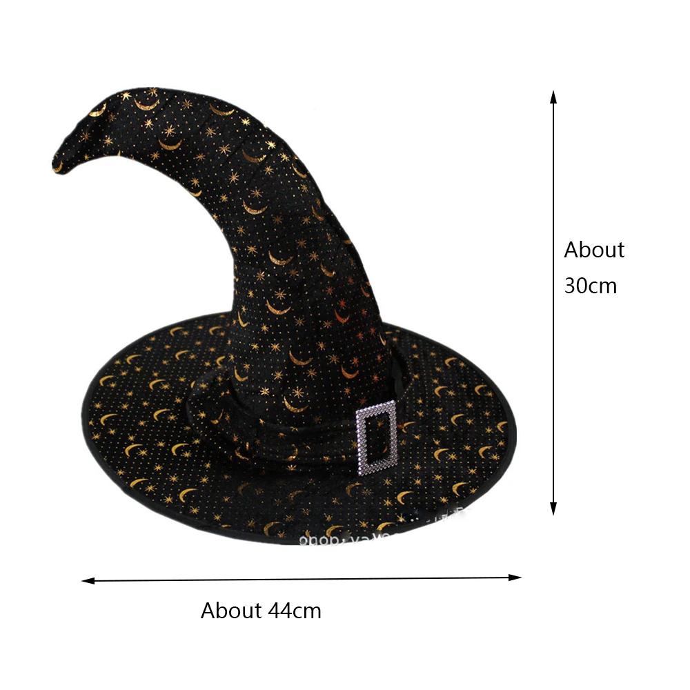 Halloween Witch Hat Black Spider Skull Anime Witch Headband Hat Party Costume Accessories Women Wide Brim Foldable Pointed Caps