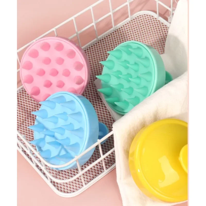 Multifunctional Silicone Scalp Massage Comb Shower Brush Mini Head Meridian Massage Wash Clean Care Hair Tool Brush