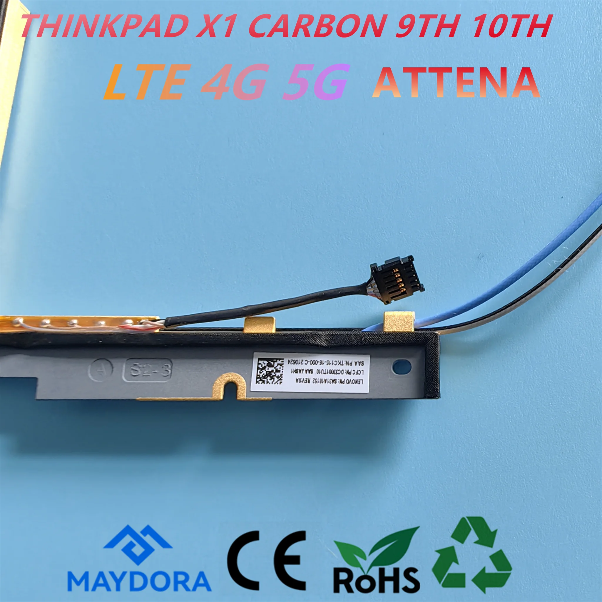 Imagem -06 - Antena do Portátil para o Carbono de Lenovo Thinkpad x1 Cartão de Wwan 4g 5g Lte 9o 10o x1 Yoga 5o 6o 20xx 20xw 21cc 21cc