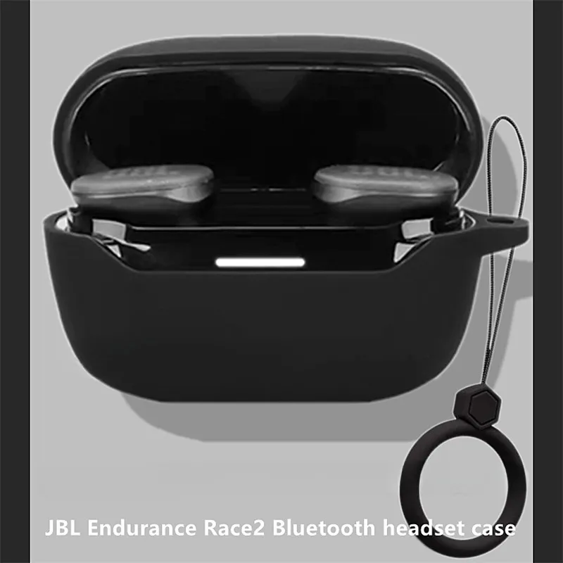 Coque en silicone souple anti-chute pour JBL Endurance Race 2, housse de protection pour �couteurs Bluetooth sans fil, coque de transport pour �couteurs