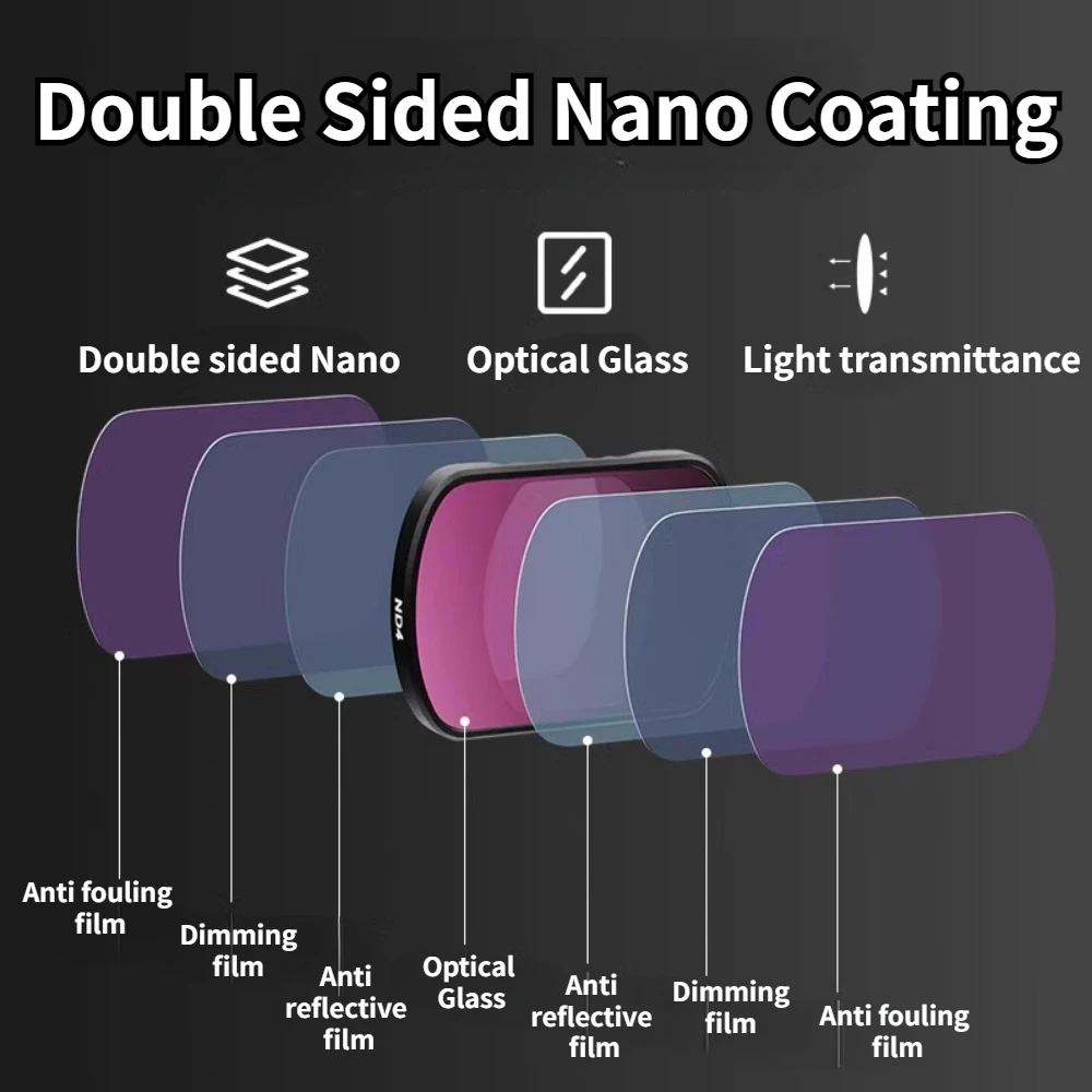 Filtros de lentes magnéticos para cámara DJI Osmo Pocket 3, depósitos UV suaves negros, filtros gran angular, accesorios para cámaras deportivas