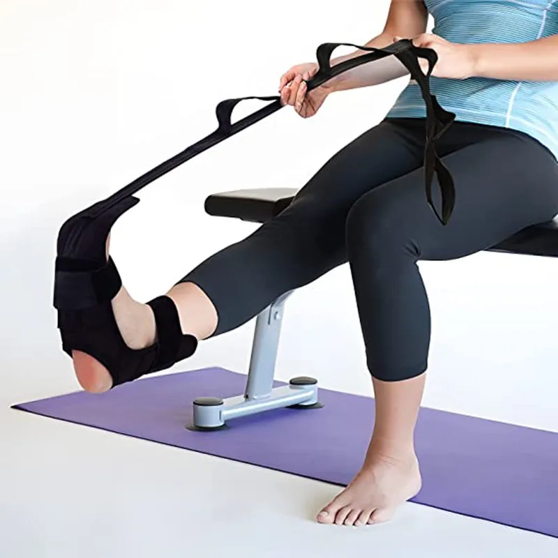 Cinturino per allungamento con passanti-fascia elastica Non elastica per terapia fisica cinturino per Yoga per lo Stretching per l'esercizio e la flessione