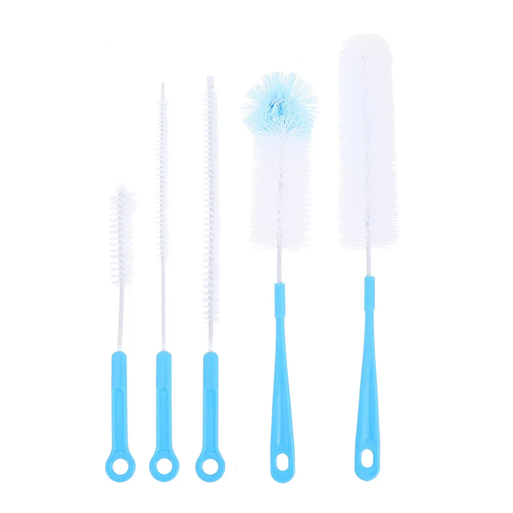 5Pcs Baby Bottle Brush Set Multipurpose Cleaning Brush for Milk Bottles Straws Water Bottles Odor Grease Stain Removal