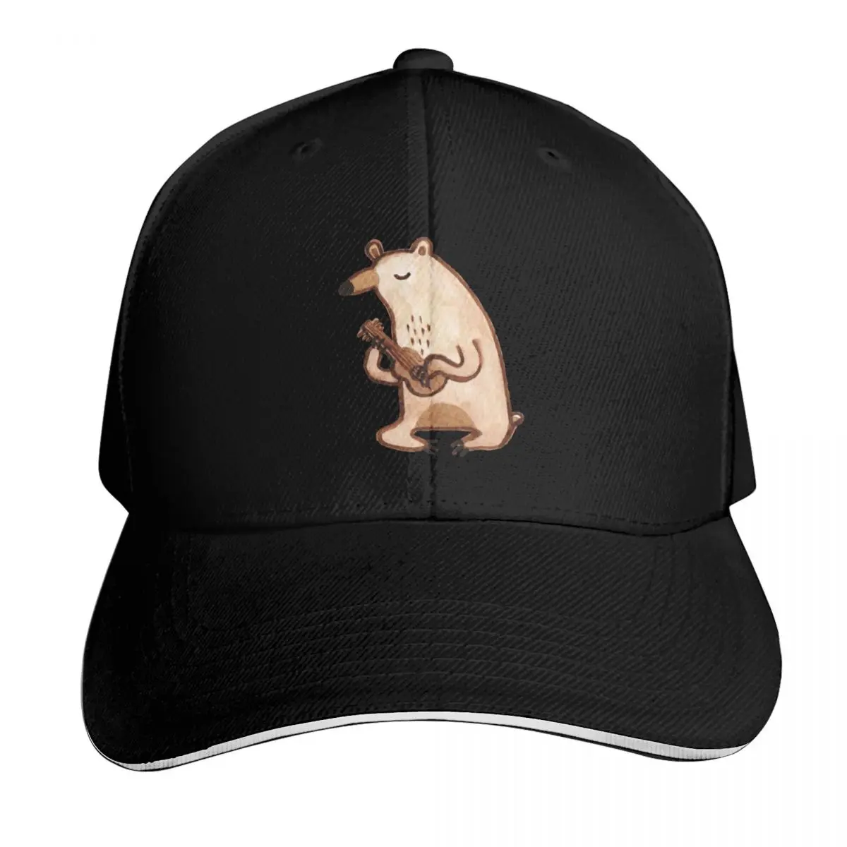 

Ukulele Bear Baseball Cap Trucker Cap Anime Hat luxury woman cap Golf Hat Man Baseball For Men Women's