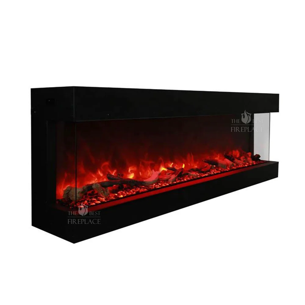 Electric Fireplace Heater Built In Modern Decorative Led Decor Flame Insert 3 Sided Wall Mounted Electric Fireplace For Sale